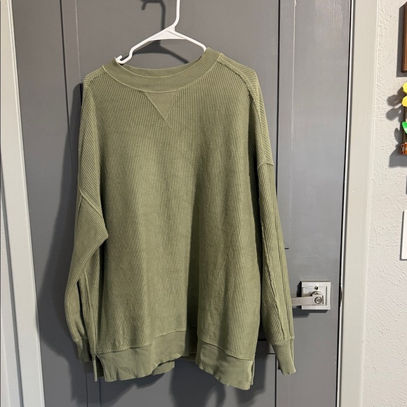 aerie Tops - Aerie Sage Green Crewneck Sweater